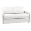 VENTE-UNIQUE Canapé 2 places convertible express en simili CALIFE - Blanc - Couchage 120 cm - Matelas 18 cm
