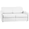 VENTE-UNIQUE Canapé 3 places  convertible express en simili blanc - Couchage 140 cm - Matelas 22 cm CALIFE