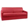VENTE-UNIQUE Canapé 4 places  convertible express en simili rouge - Couchage 160 cm - Matelas 22 cm CALIFE