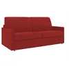 VENTE-UNIQUE Canapé 2 places convertible express en tissu CALIFE - Rouge - Couchage 120 cm - Matelas 18 cm