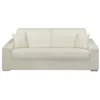 VENTE-UNIQUE Canapé 4 places convertible express en simili EMIR - Blanc - Couchage à lattes larges 160 cm - Matelas 14 cm