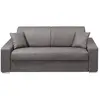 VENTE-UNIQUE Canapé 3 places convertible express en tissu EMIR - Gris - Couchage à  lattes larges 140 cm - Matelas 14 cm