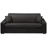 VENTE-UNIQUE Canapé 4 places convertible express en tissu EMIR - Anthracite - Couchage à  lattes larges 160 cm - Matelas 18 cm