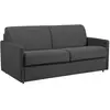 VENTE-UNIQUE Canapé 3 places convertible express en tissu CALIFE - Gris - Couchage à lattes larges 140 cm - Matelas 14 cm