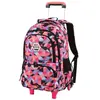 ZGEER Cartable Fille a Roulette Sac à Dos Scolaire Enfant Primaire Oxf...