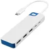 Hub USB-C Hyper Hyperdrive Flex5 Blanc et Bleu
