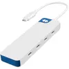 Hub USB-C Hyper Hyperdrive Flex4 Blanc et Bleu