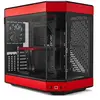 Boitier PC Moyen Tour E-ATX Hyte Y60 avec panneaux vitrés - Noir/Rouge