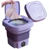 TRAHOO Machine À Laver Portable, Mini Machine À Laver Pliable 8L, Mini Laveuse Et Essoreuse, Machines À Laver Les Mini-Chaussettes