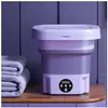 TRAHOO Mini Machine À Laver Portable, 8L Machine A Laver Pliable Avec 3 Modes, Petite Machine À Laver Portable Avec Panier De Vidang[H853]