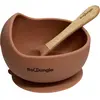 Bo Jungle Bol à ventouse et cuillère terracotta