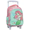 Sac à dos à roulettes - Princess Ariel - 30 CM - 2 compartiments - Maternelle - Mixte