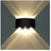ENSOLEILLE Appliques Murales led Extérieur Intérieur Etanche IP65 Lampe Murale Moderne pour Balcon Salon Couloir Chambre Porche Aluminium Noir (6W-Noir-blanc
