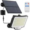 TIGREZY Lampe Solaire Extérieur avec Détecteur de Mouvement [228LED/3 Modes] Lumière Solaire Extérieure avec Télécommande, Étanchéité IP65 led Solaire