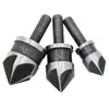 TIGREZY Lot de 3 Embouts hss Fraise à Chanfreiner 6,35 12mm/16mm/19mm----Rond