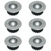 BROMOL Lot de 6 spots led solaires encastrables au sol - Ronds - Diamè...