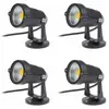 Lot de 4 Spot led 3W 220V Spots Jardin Orientables Luminaires Extérieu...