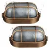 LABLANC (2 pack)Applique D'extérieur,Lampe Ovale En Aluminium Moulé So...