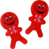 LG-Imports poupées gommes junior 6 cm caoutchouc rouge 2 pièces