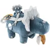 Noukie's Peluche D'activités Rhinocéros Ops Bleu - 40 Cm - Noukie's