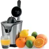 FRITEL Citruspers CP 4177 - Citrusknijper / Vruchtpers met hendel + Antidrup + Incl. 2 perskegels - Grijs