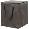 Perel - Housse d'extérieur pour coussins lounge, gris, cube, 75 cm x 75 cm x 90 cm - grey