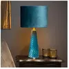 Lucide EXTRAVAGANZA VELVET - Lampe de table - Ø 25 cm - 1xE27 - Turquoise