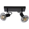 Lucide Spot de Plafond Métal, 50W Noir, Gris Fumé