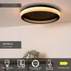 Lucide ESTREJA - Plafonnière - Ø 40 cm - LED Dimb. - CCT - 2500K/3000K - Zwart