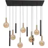 Lucide JOSIANE - Hanglamp - 7xG9 - Zwart | Vibes