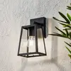 Lucide MATSLOT - Applique murale Intérieur/Extérieur - 1xE27 - IP23 - Noir