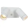 Lucide TAYLOR - Wandspot / Wandlamp Binnen/Buiten - 2xGU10 - IP54 - Bewegingssensor - Wit