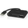 Nedis USB-Hub - 1x USB-C - 1x USB A / 1x USB-C - 4-Poorts poort(en) - USB 2.0 - USB Gevoed - SD & MicroSD
