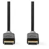 Nedis DisplayPort-Kabel - DisplayPort Male - DisplayPort Male - 8K@60Hz - Verguld - 1.00 m - Rond - PVC - Antraciet - Doos