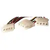 VALUELINE Câble adaptateur d'alimentation interne à connecteur Molex mâle vers Molex femelle + alimentation à 3 broches d'un ventilateur 0,15