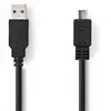 Nedis - Câble USB - USB (M) pour Micro-USB de type B (M) - USB 2.0 - 3 m - rond - noir