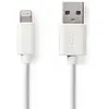NEDIS Valueline Polybag Câble Lightning USB (M) pour Lightning (M) 1 m blanc rond pour Apple iPad-iPhone-iPod (Lightning)