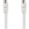 Câble coaxial 90 db cei (coaxial) mâle - cei (coaxial) femelle 25 m blanc nedis