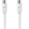 Câble coaxial 90 db cei (coaxial) mâle - cei (coaxial) femelle 10 m blanc nedis