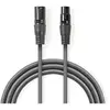 NEDIS Câble audio équilibré | XLR 3 broches mâle | XLR 3 broches femelle | nickel | 20 m | rond | PVC | gris foncé | emballage carton