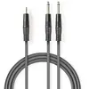 Nedis Câble Audio stéréo 2 x 6 .35 mm mâle - 3,5 mm Mac
