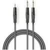 Nedis Câble Audio stéréo 2 x 6,35 mm mâle - 3,5 mm Mac