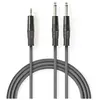 Nedis Câble Audio stéréo 2 x 6 .35 mm mâle - 3,5 mm Mac