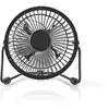Mini Ventilateur - NEDIS - 10 cm - Métal - Sur socle - Noir