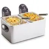 FRIFRI F1998 Friteuse électrique semi-professionnelle double - Inox