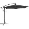 ZWART RONDE GEDEPORTEERDE PARASOL DIAM 300CM CANVAS 180GR