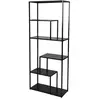 Urban living Bibliothèque à 6 étagères Madison en métal noir - L 70 x l 30 x H 170 cm