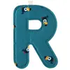 Lettre en tissu à suspendre R (9,5 cm)