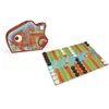 Scratch Spel: PIRANHA RACE / JUNIOR BACKGAMMON 38x28cm, met 2x15 houten pionnen en 2 houten dobbelstenen, in vormendoos 29.5x21.5x6.5cm, 7+