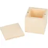 Boîtes en bois - ARTEMIO - 5 x 5 cm - Lot de 6 - Décorables - Marron